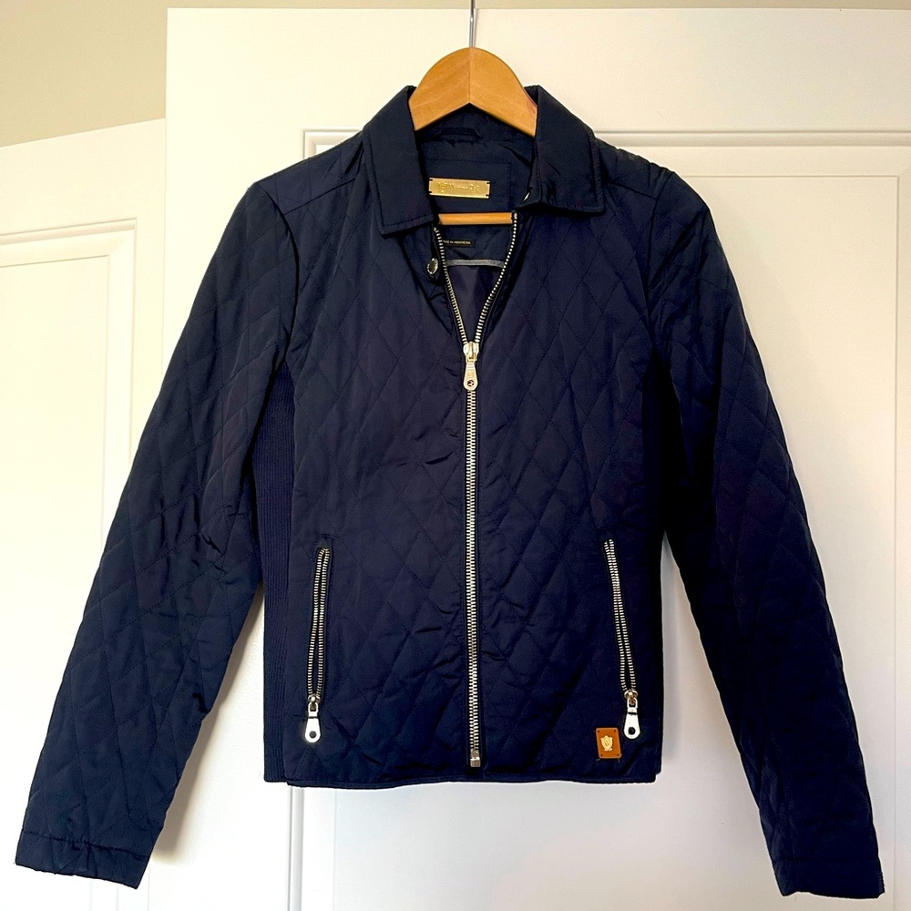 Navy blue fall jacket
